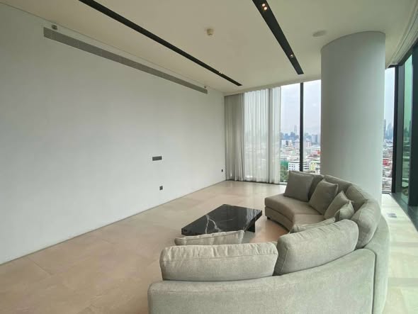 living room of Banyan Tree Residences Riverside Bangkok บันยัน ทรี เรสซิเดนซ์ ริเวอร์ไซด์ กรุงเทพ