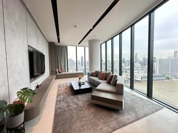 living room of Banyan Tree Residences Riverside Bangkok บันยัน ทรี เรสซิเดนซ์ ริเวอร์ไซด์ กรุงเทพ