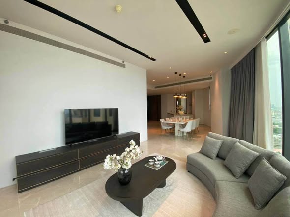 living room and bedroom of Banyan Tree Residences Riverside Bangkok บันยัน ทรี เรสซิเดนซ์ ริเวอร์ไซด์ กรุงเทพ