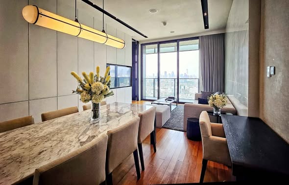 living room and room interior of Banyan Tree Residences Riverside Bangkok บันยัน ทรี เรสซิเดนซ์ ริเวอร์ไซด์ กรุงเทพ