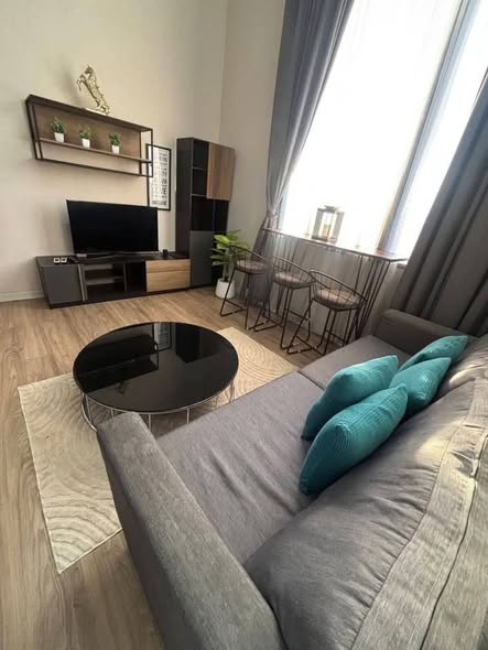 living room and bedroom of Blossom Condo at Fashion Altitude