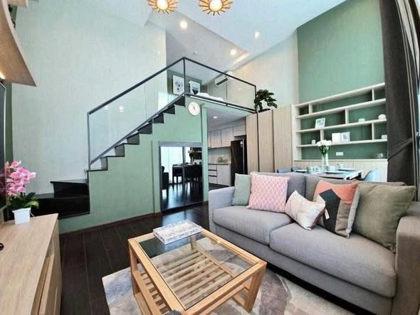 living room of C Ekkamai Condominium