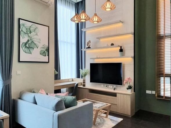 living room of C Ekkamai Condominium
