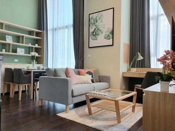 living room of C Ekkamai Condominium