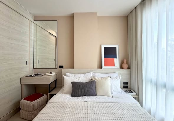 bedroom and bathroom of CASA CONDO @CMU (คาซ่า คอนโด @ซีเอ็มยู)