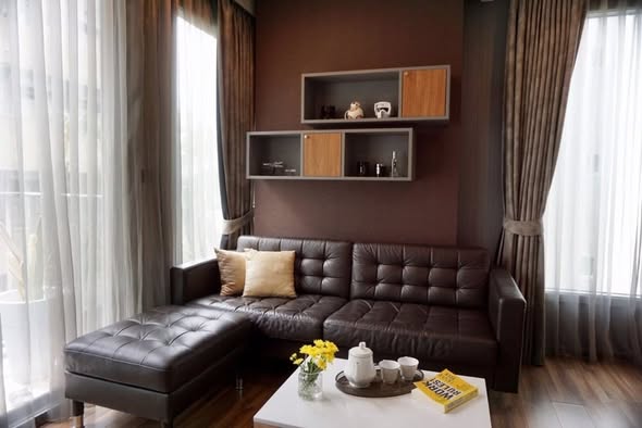 living room and bedroom of CEIL By Sansiri