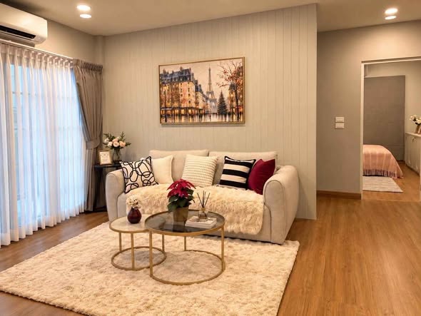 living room and bedroom of Centro Bangna