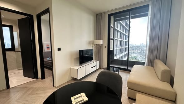 bedroom and living room and room interior of Chapter Charoennakhon–Riverside