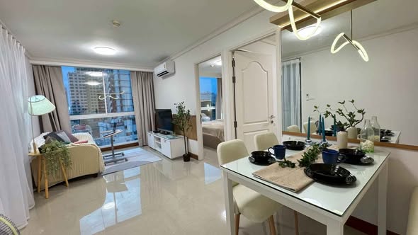living room and room interior of Chateau in Town Phahol 11 ชาโตว์ อินทาวน์ พหลโยธิน 11