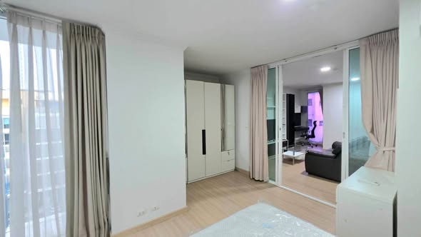 bedroom and living room and room interior of Chateau In Town Ratchada 20 Condo