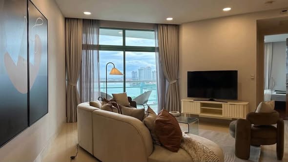 bedroom and living room and room interior of Chatrium Riverside Condominium