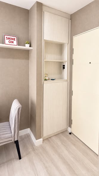 room interior and bathroom of คอนโด Clover Ladprao 83