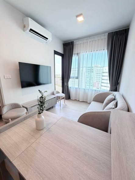 living room and bedroom of COBE Kaset-Sripatum (โค้บบ์ เกษตร-ศรีปทุม)
