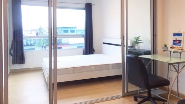 bedroom of D Condo Rattanathibet