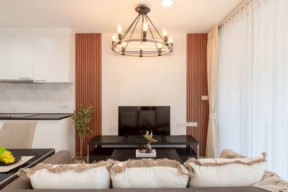 living room and kitchen of D65 Condominium