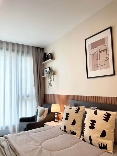 bedroom and living room of DENIM Jatujak