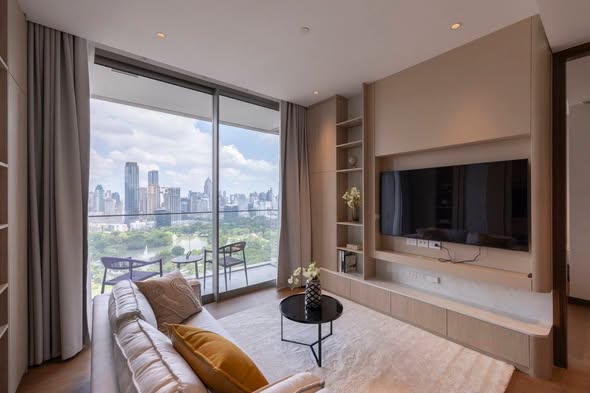 living room and bedroom of Dusit Residences