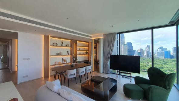 living room and bedroom of EI8HTEEN SEVEN