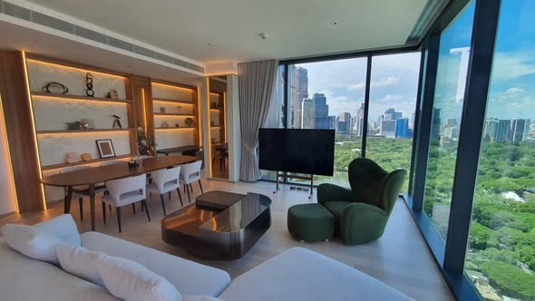 living room and bedroom of EI8HTEEN SEVEN