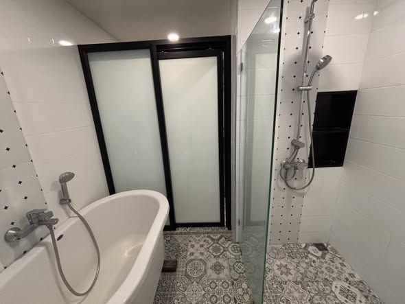 room interior and bathroom of Fair Tower Condominium