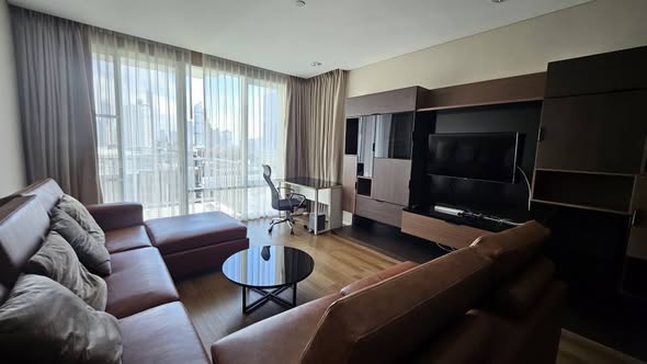 living room and bedroom of Fullerton Sukhumvit