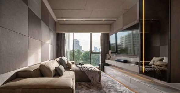 living room and bedroom of Fynn Sukhumvit 31