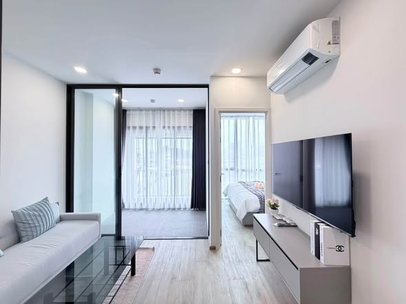 living room and bedroom and room interior of Groove Ratchada-Ladprao (กรูฟ รัชดา-ลาดพร้าว)