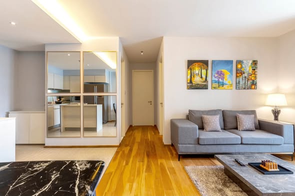living room and room interior of H Sukhumvit 43 Condominium