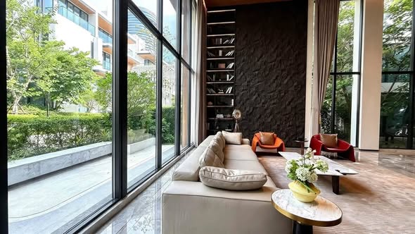 living room and room interior of i-biza residence