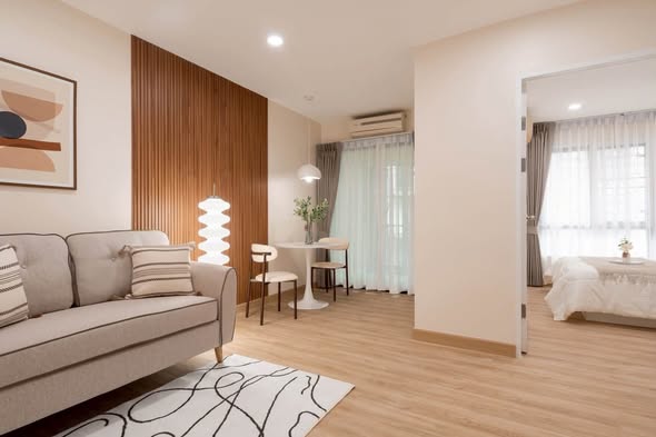 bedroom and living room of iCondo Sukhapiban 2