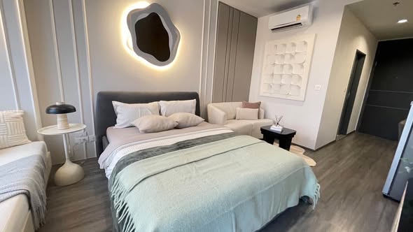 bedroom of Ideo Mobi Rang Nam