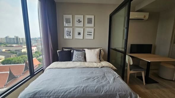 bedroom of Ideo Mobi Sukhumvit Eastpoint