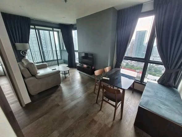 living room and bedroom of Ideo Q Ratchathewi