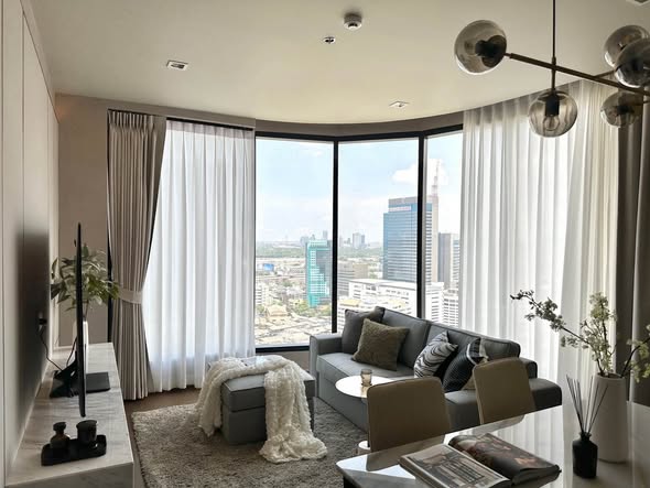 living room and bedroom of Ideo Q Sukhumvit 36