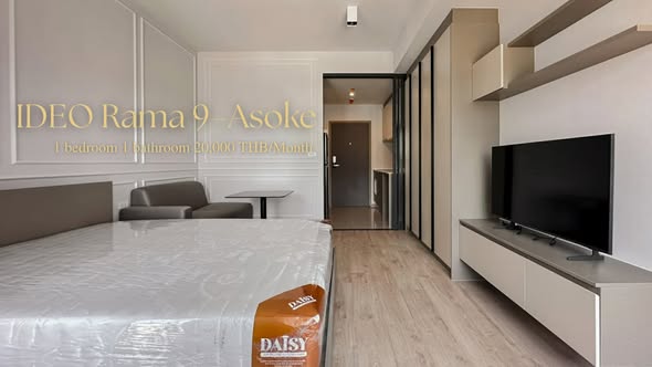 bedroom of IDEO Rama9 – Asoke