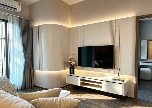 living room and bedroom of IDEO Sukhumvit Rama 4 ไอดีโอ สุขุมวิท-พระราม 4