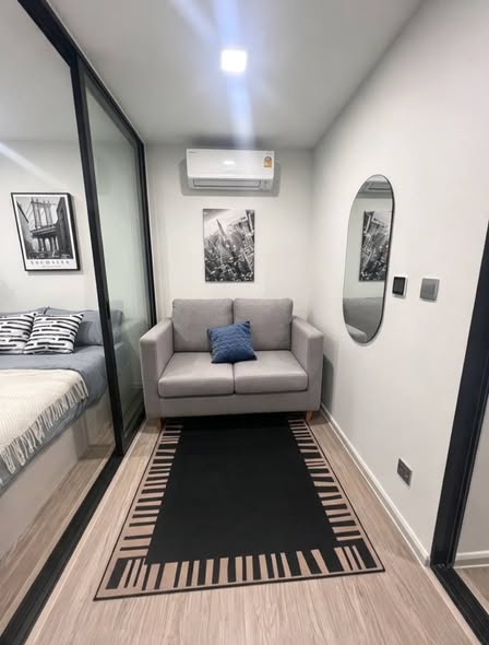 bedroom and living room of KAVE Seed Kaset | เคฟ ซี้ด เกษตร