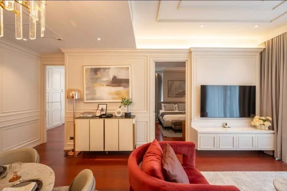 bedroom and living room of KHUN by YOO