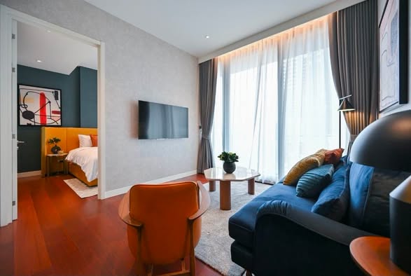 bedroom and living room of KHUN by YOO