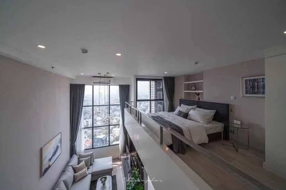 living room and bedroom of KnightsBridge Prime Sathon