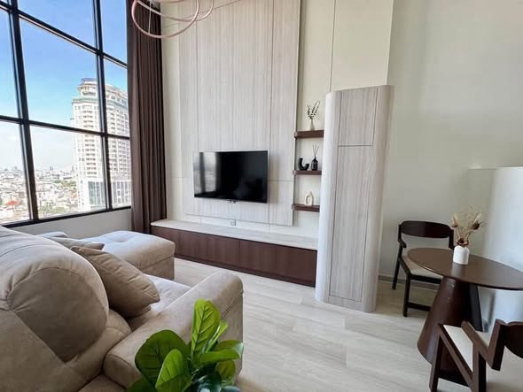 living room and bedroom and room interior of KnightsBridge Prime Sathon