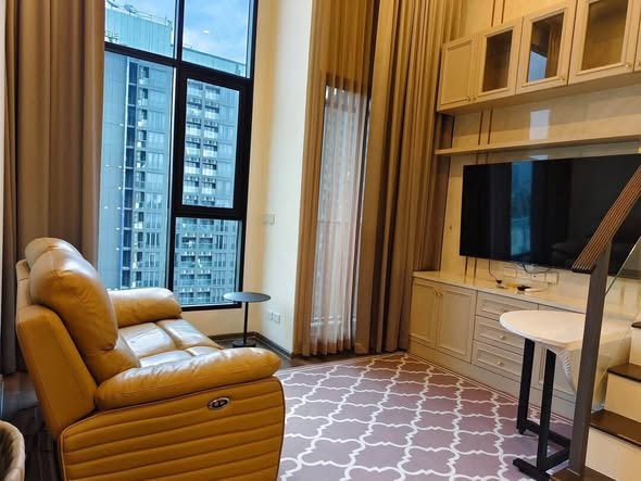 living room and bedroom of KnightsBridge Space Rama9