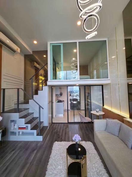 living room and room interior of KnightsBridge Space Rama9