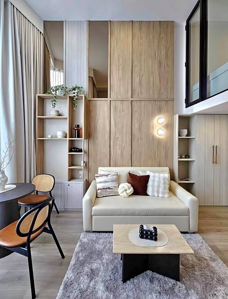 living room and bedroom of KnightsBridge Space Sukhumvit-Rama 4