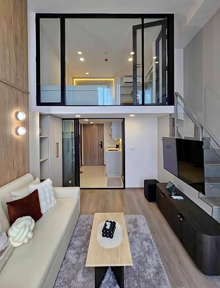 living room and room interior of KnightsBridge Space Sukhumvit-Rama 4