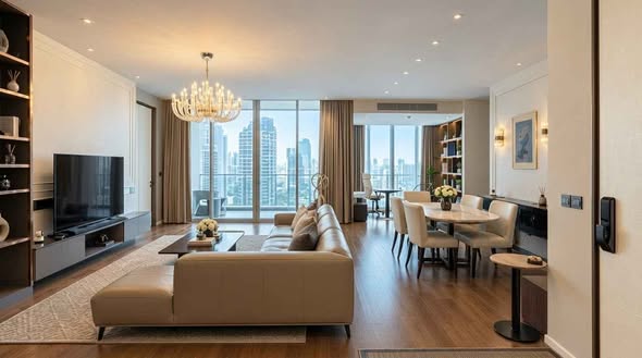 living room of KRAAM Sukhumvit 26 (คราม สุขุมวิท 26)