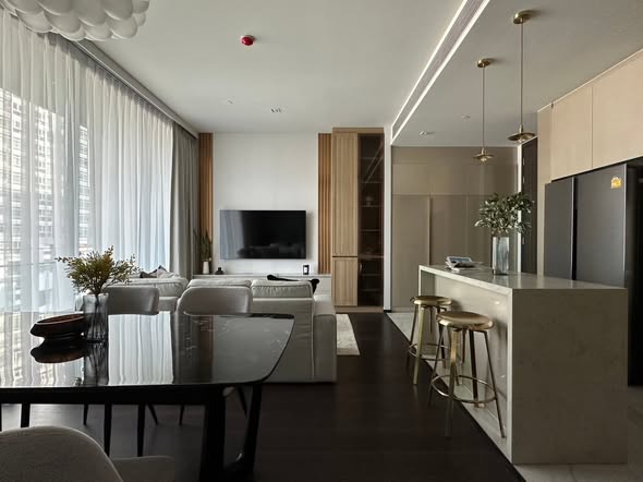 living room and bathroom and kitchen of LAVIQ Sukhumvit 57