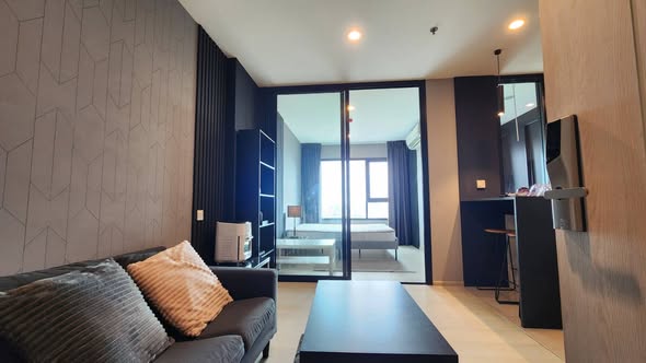 living room and bedroom of Life Asoke