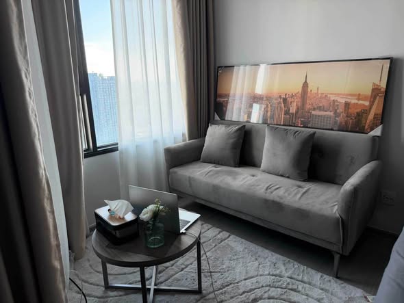 living room and bedroom of Life Sathorn Sierra ไลฟ์ สาทร เซียร์รา