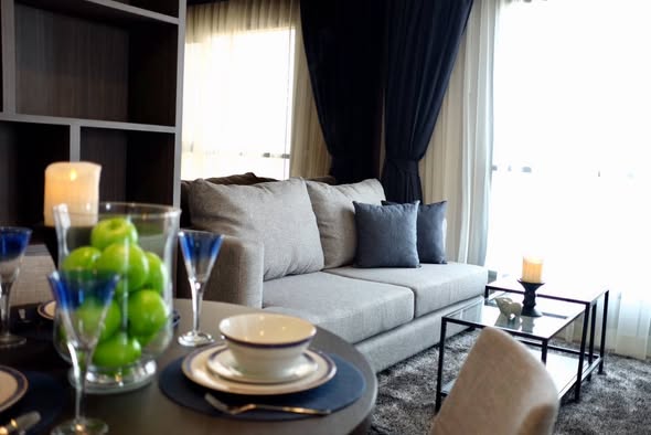 living room of Life Sukhumvit 48